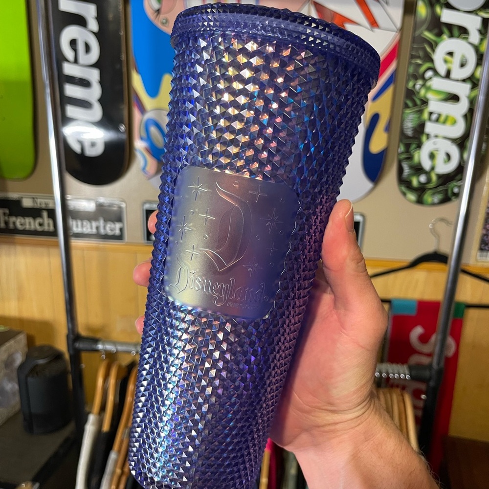Disneyland 50th Anniversary Starbucks purple studded tumbler